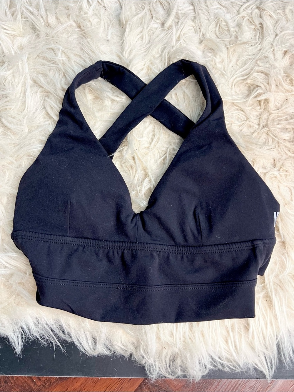 BuffBunny Alpha Sports Bra in “Onyx” (discontinued color)(Cross-Back Sports Bra)